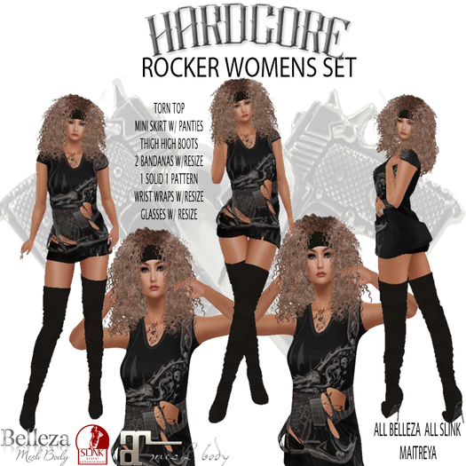 {HC-REH} ROCK-N-ROLL  WOMENS SET