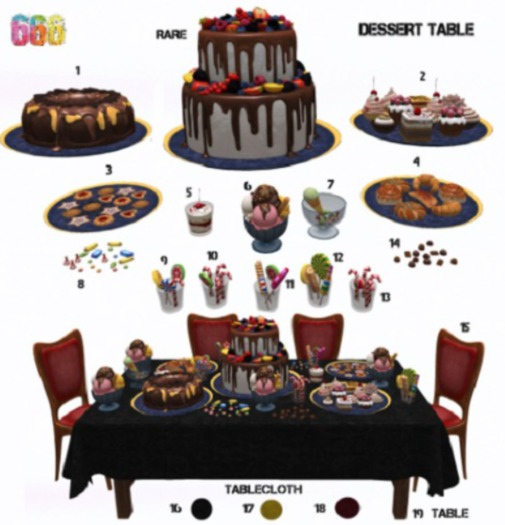 1 [666] Desserts table