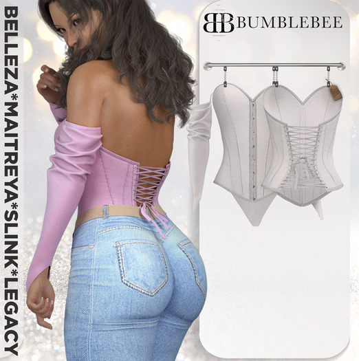 BumbleBee - Ali Corset w/ sleeves - Sport Grey