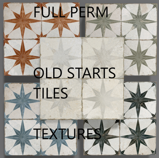 Full perm old retro starts tiles textures