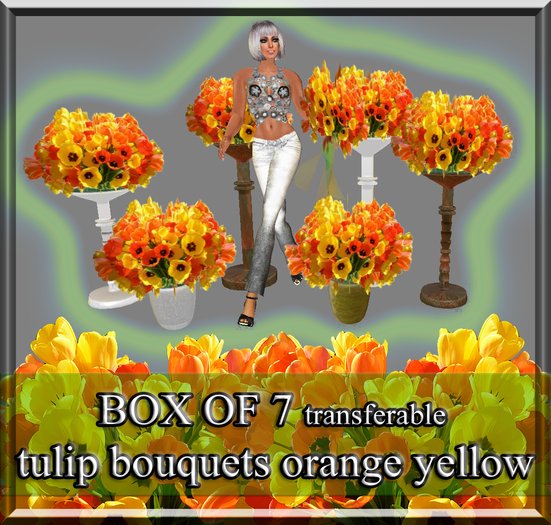 GuTi box of 7 tulip bouquets vase/bowl/towear