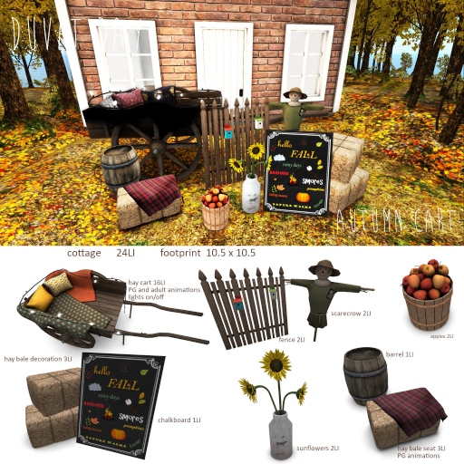 [DD] Autumn Cart Cottage MT RARE