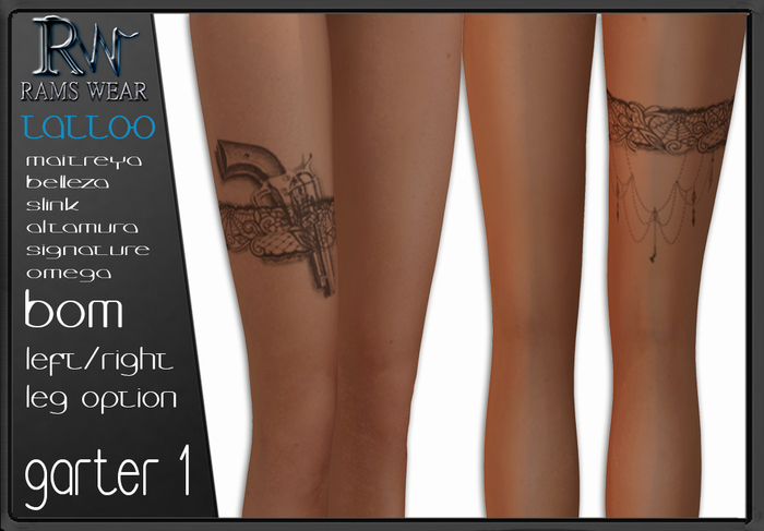 RAMS WEAR-Tattoo Legs- Garter 1 