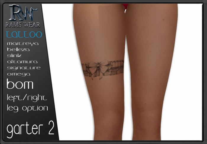 RAMS WEAR-Tattoo Legs- Garter 2 