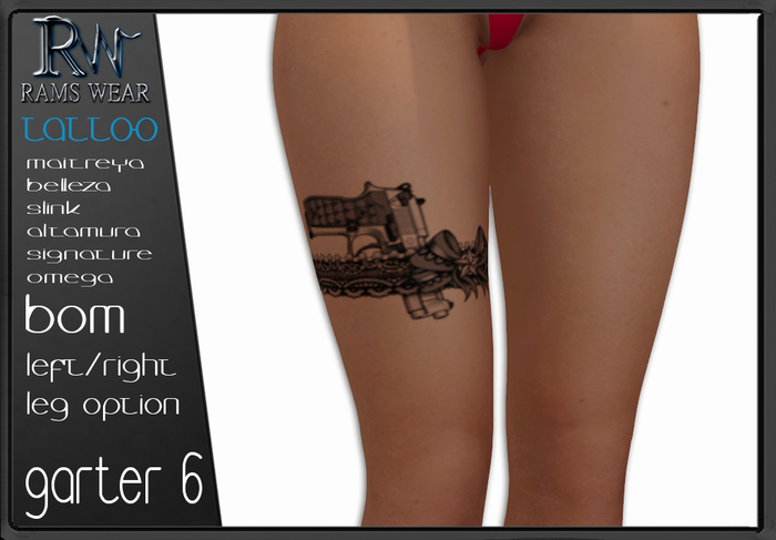 RAMS WEAR-Tattoo Legs- Garter 6 