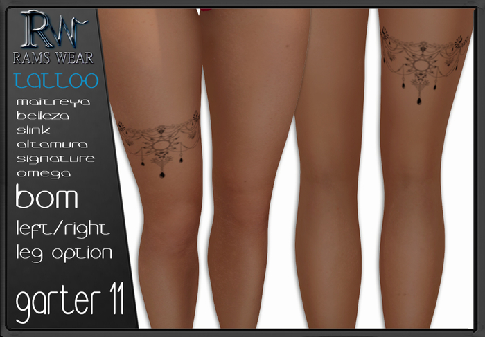 RAMS WEAR-Tattoo Legs- Garter 11 