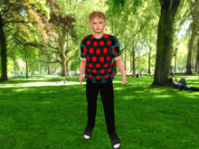 Mesh Men's Outfit-Red Lattice