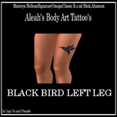 BLACK BIRD LEFT LEG TATTOO