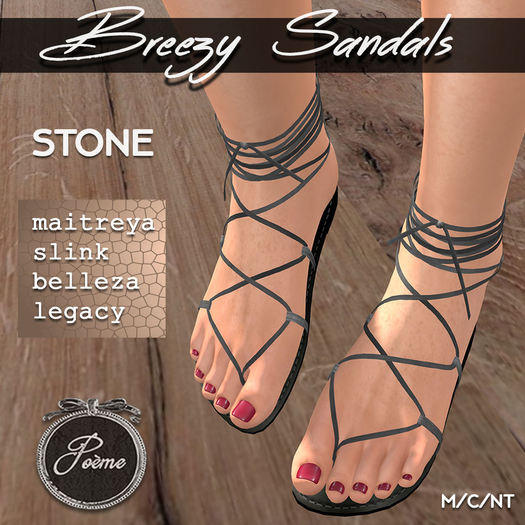 {Poeme} Stone Breezy Sandals
