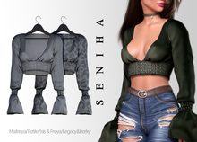 Seniha. Sabrina Top // Grey