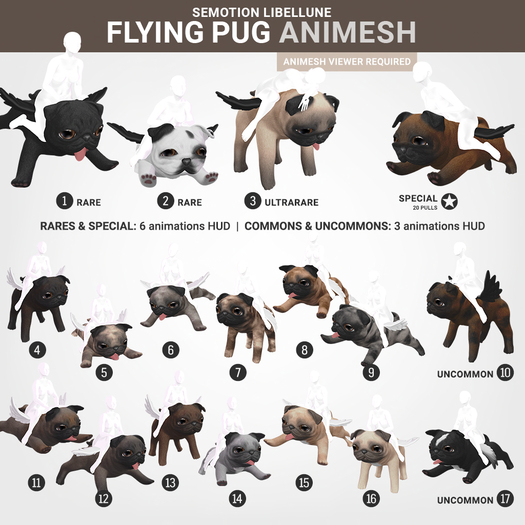 SEmotion Libellune Flying Pug Animesh #7