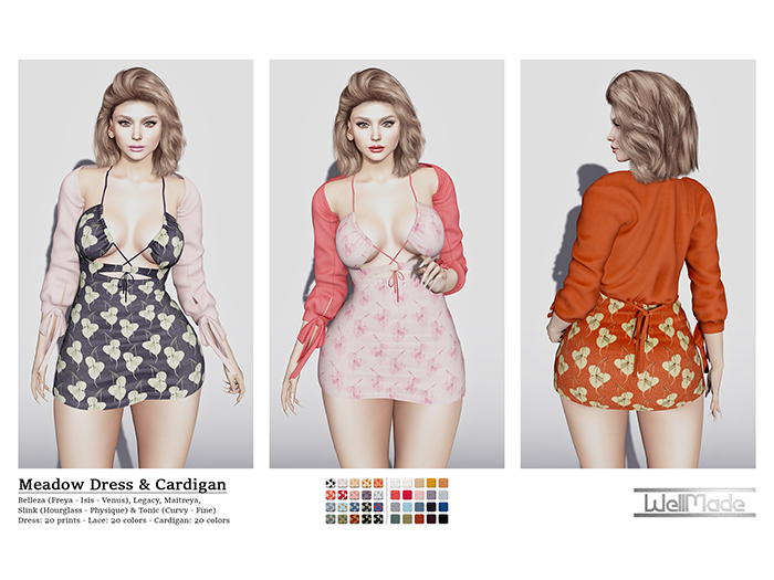 [WellMade] Meadow Dress & Cardigan