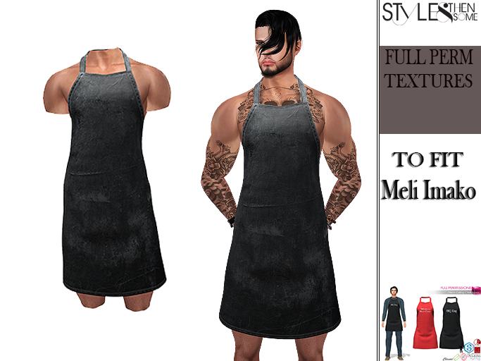 STYLES -Men's Grilling Chef Apron -Texture FULL PERM v11