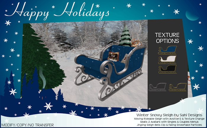 Winter Snowy Sleigh 2015 by Sahi Designs