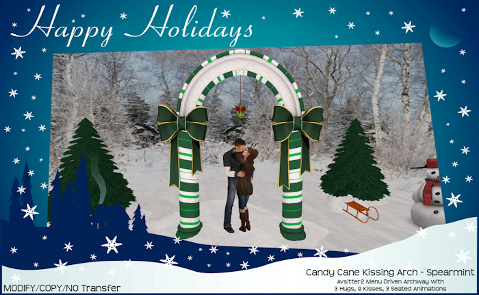 Candy Cane Kissing Arch - Spearmint