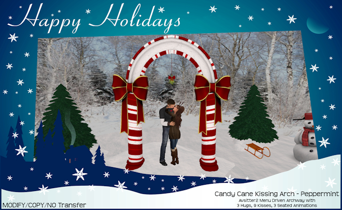 Candy Cane Kissing Arch - Peppermint
