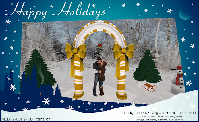Candy Cane Kissing Arch - Butterscotch