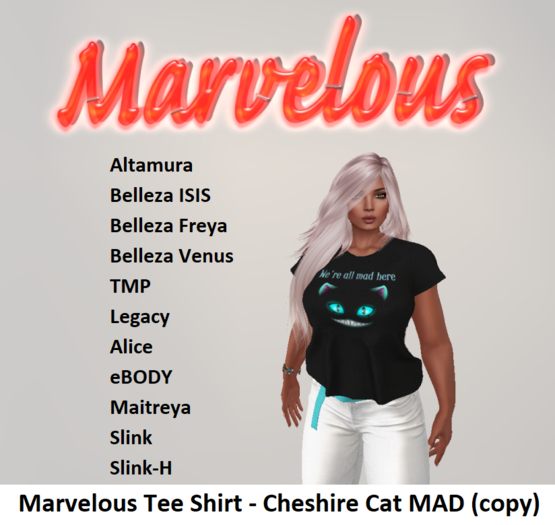 Marvelous Tee Shirt - Cheshire Cat MAD (copy)