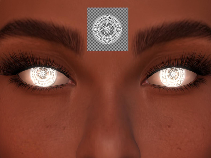 ~Ruby~ Eyes 7 glowing and rotating pentagram  - Mesh eyes DEMO