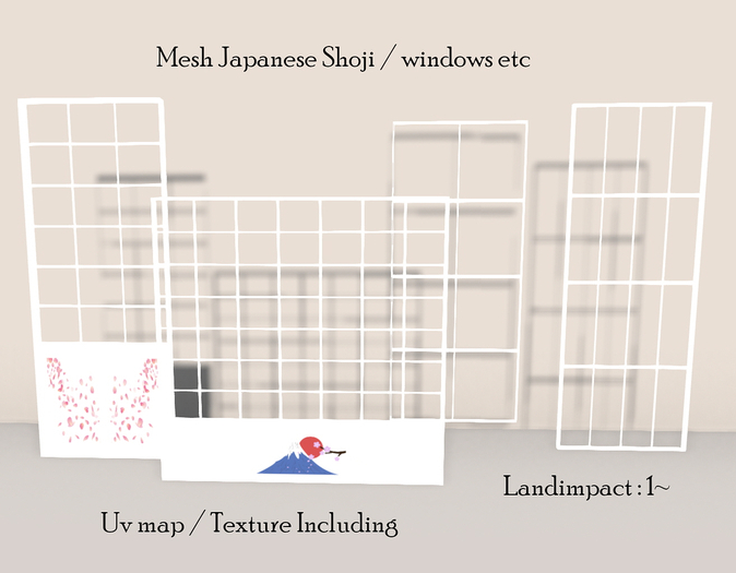 Mesh Japanese Shoji / windows / partitions   Box