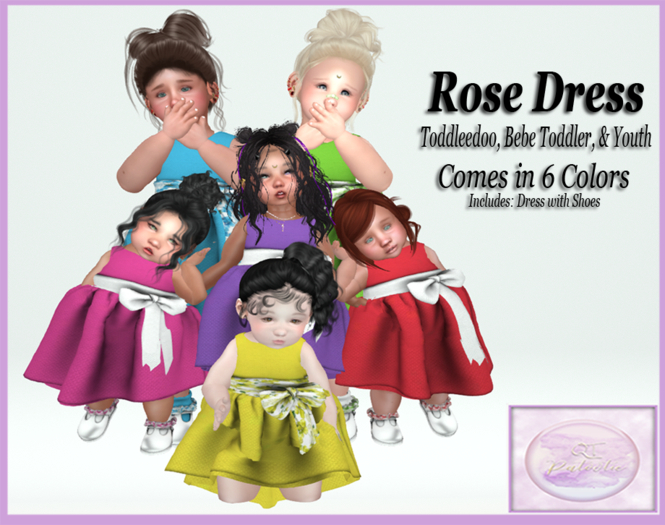 {QTP} Rose Dress Ocean Toddler