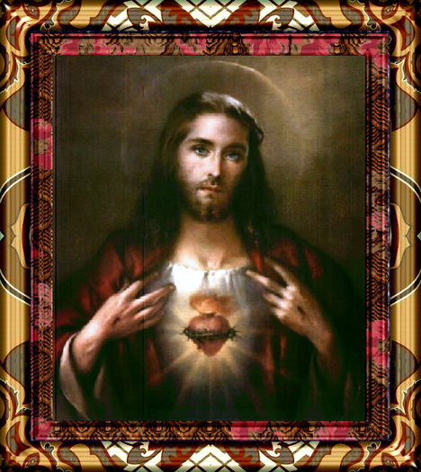 ART SACRED  HEART OF JESUS FANTASMAGORIA BY FLAME