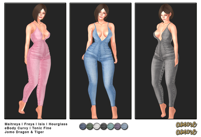 ~Amore&Amore~ Kiara Denim Jumpsuit