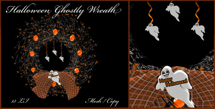 Halloween Ghostly Wreath