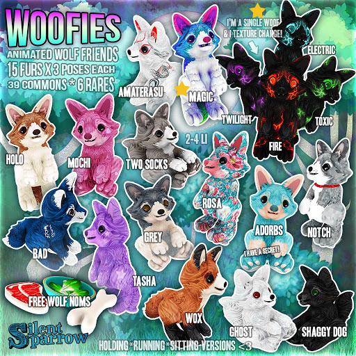 ~silentsparrow~ Woofie (Two Socks) Holding (Wear Me)