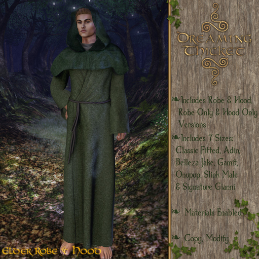 Dreaming Thicket - Elder Robe & Hood - Sage
