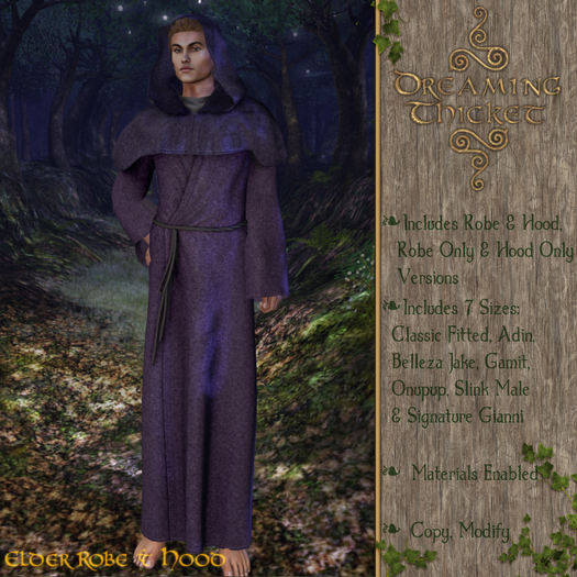 Dreaming Thicket - Elder Robe & Hood - Violet