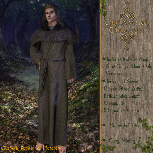 Dreaming Thicket - Elder Robe & Hood - Walnut