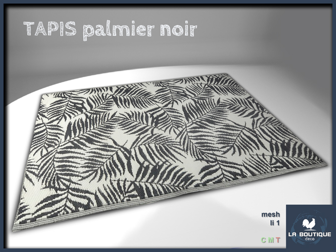 LB - tapis plamier noir