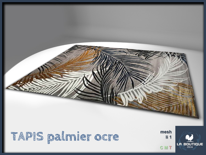 LB - tapis palmier ocre
