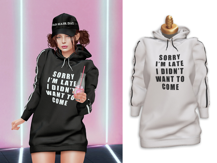 -Sorumin- Lazy hoodie SET -White-