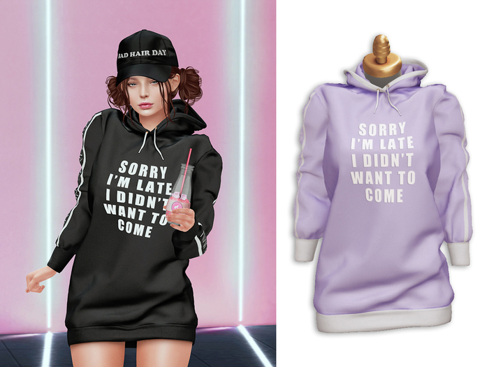 -Sorumin- Lazy hoodie SET -Lavender-