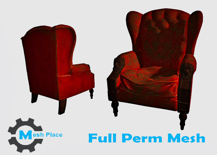 Mesh Place - Old Chesterfield Chair (add to unpack)