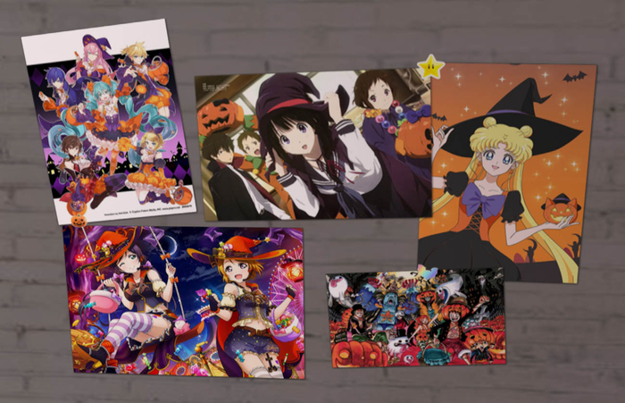 Halloween Anime Poster Set
