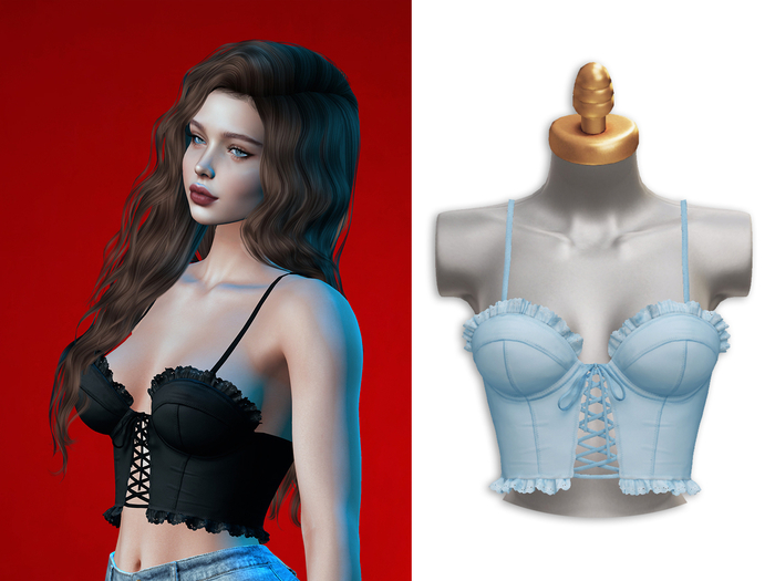 -Sorumin- Amy top SET -BabyBlue-