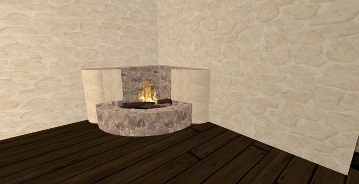 Stone Corner Fireplace