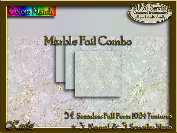 Marble Foil Combo Seamless Texture Set