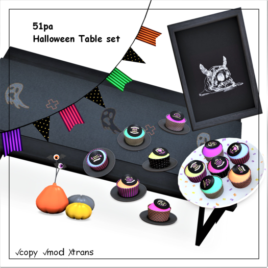 ///51pa/// Halloween Table set