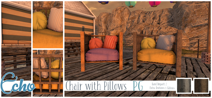 Echo - Cove - Chair with Pillow - PG - Style 3