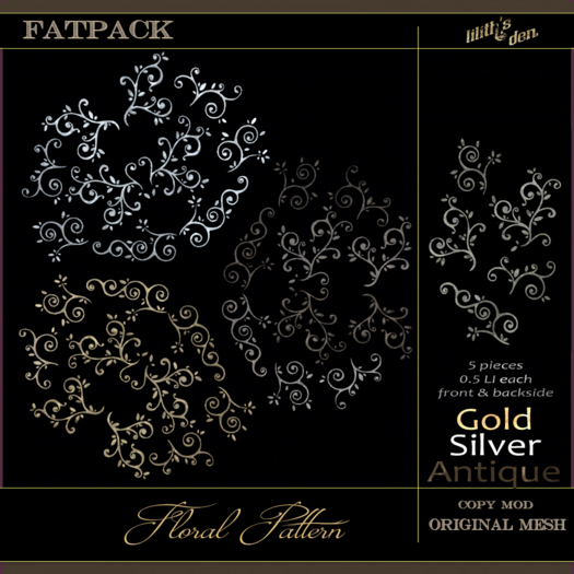 Lilith's Den - Floral Floor & Wall Pattern - FATPACK