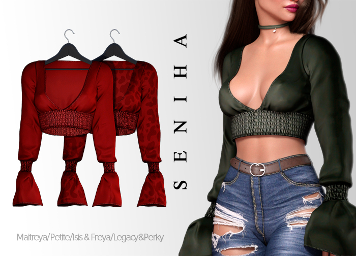 Seniha. Sabrina Top // Red