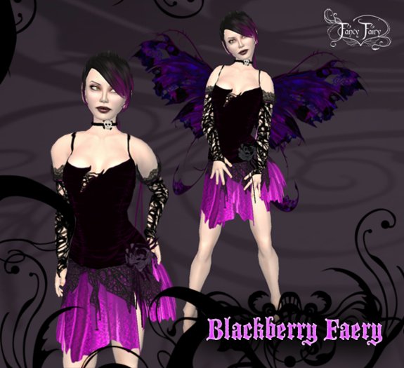 Blackberry Faery Dress w/ Flexi Wings M/C