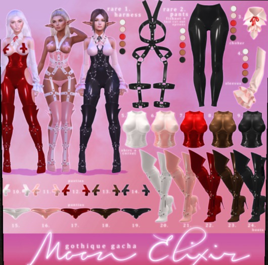 Moon Elixir - Gothique - 12 - Lara - Red Pasties