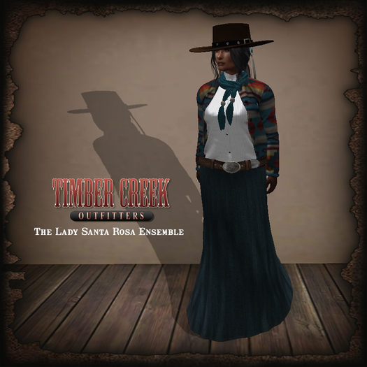 [Timber Creek] Lady Santa Rosa Ensemble-Blue-Boxed