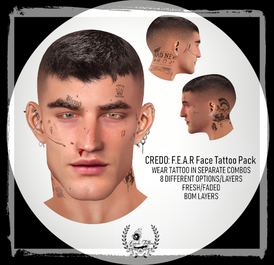 CREDO: F.E.A.R Individual Face Pack Tattoos BOM Only