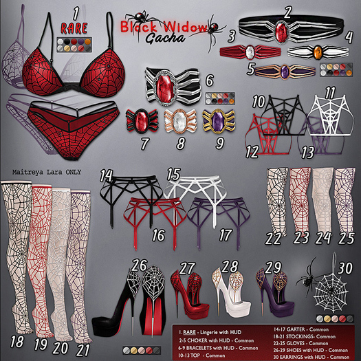 **RE** Black Widow Lingerie - RARE